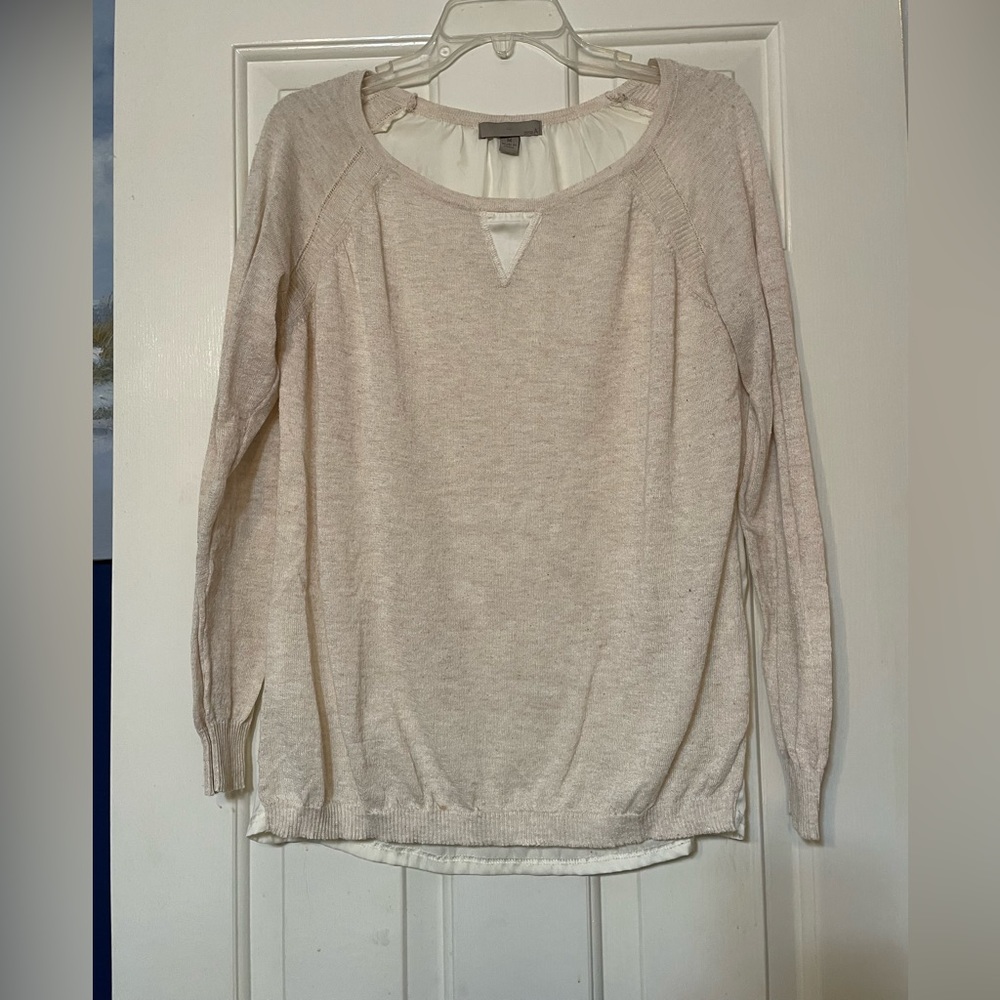 Women’s cream long sleeve top